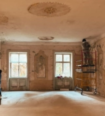 Львівщина: у палаці Жевуських-Лянцкоронських досліджують автентичні розписи