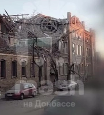 У Донецьку вдарили по будівлі, де був зареєстрований центр підготовки операторів БПЛА