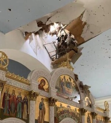 Во время обстрела оккупантами Херсона повреждено здание церкви. ФОТОрепортаж