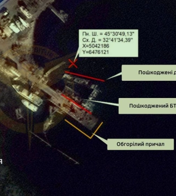 ГУР: Атакованные в Крыму десантные катера россиян пошли ко дну