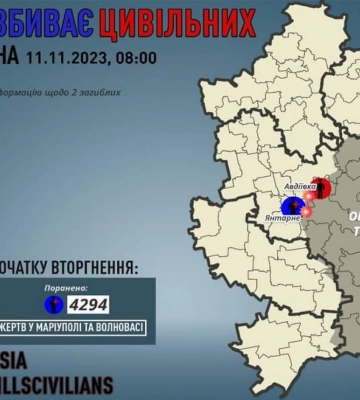 На Донеччині від обстрілів за добу поранення дістала одна людина