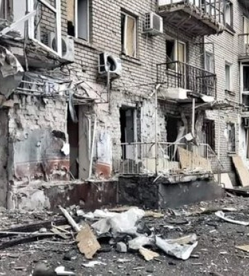 Последствия массированного обстрела Херсона. ФОТОрепортаж