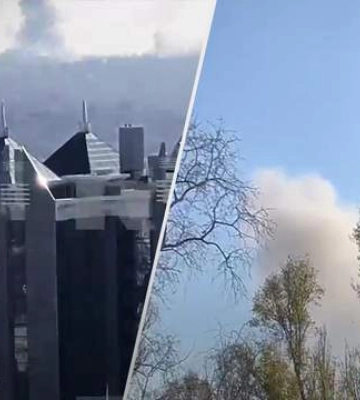 В оккупированном Донецке поднялся большой столб дыма после взрыва