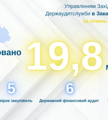 На понад 187 мільйонів гривень фінансових порушень виявили у цьому році закарпатські аудитори