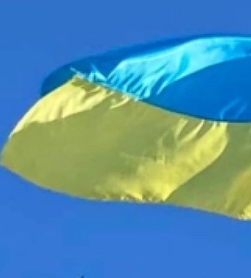 Мешканці Львівщини зняли зі флагштока державний прапор та намагалися підпалити