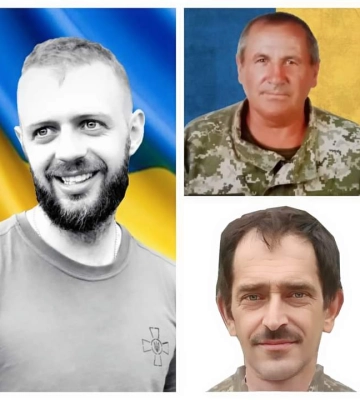 На Рівненщині провели в останню дорогу трьох захисників, які загинули на Донеччині