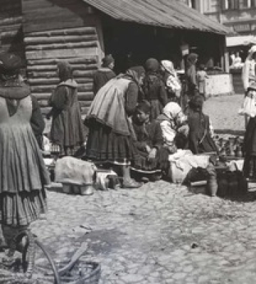 Базарний день в Києві: унікальні фото селян, зроблені в 1900-1902 роках