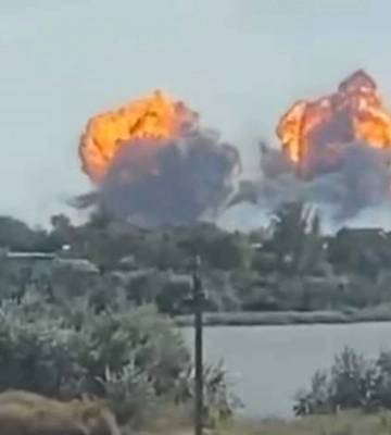 Появилось видео последствий взрывов в Крыму