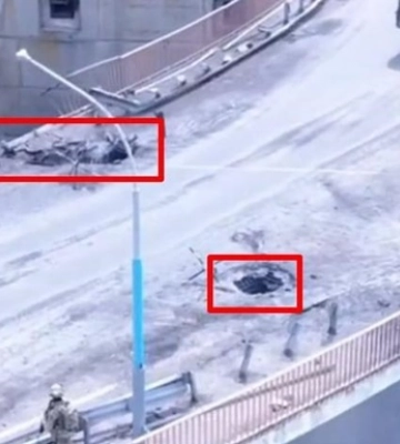 З'явилося відео з Каховського моста після удару ЗСУ