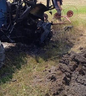 На Харківщині підірвався тракторист
