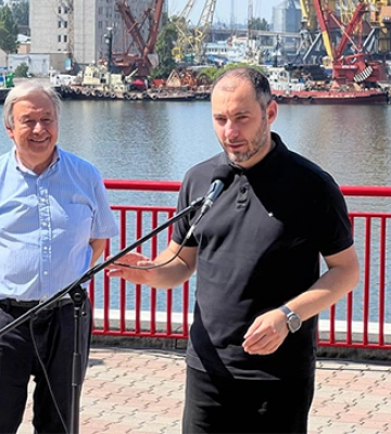 Генсек ООН Гутерреш відвідав Одеський порт – розповів про обстріли ЗАЕС та продовольчу кризу