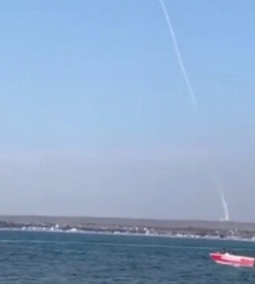 В окупованому Криму працювала система ППО росіян. ВIДЕО