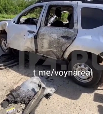 З&#039;явилося відео підриву машини колаборанта у Запорізькій області