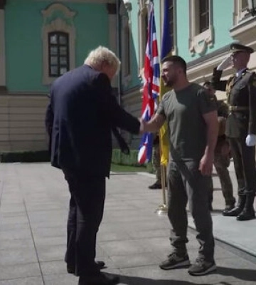 Джонсон прибув до Києва і вже зустрівся із Зеленським. ВIДЕО