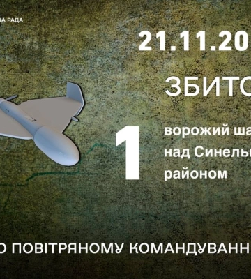 Над Дніпропетровщиною збито ворожий &quot;шахед&quot;: де саме