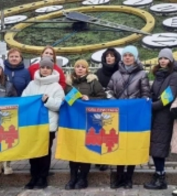 Мешканці Голої Пристані відзначили у Києві річницю початку Революції Гідності