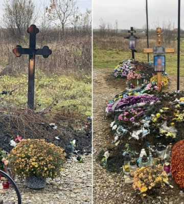 У селі неподалік Чернівців на могилах військових згоріли вінки