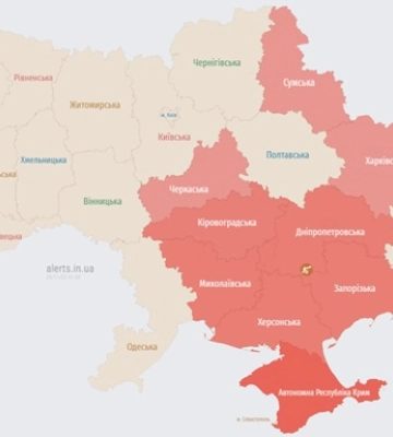 На юге Украины объявлена воздушная тревога