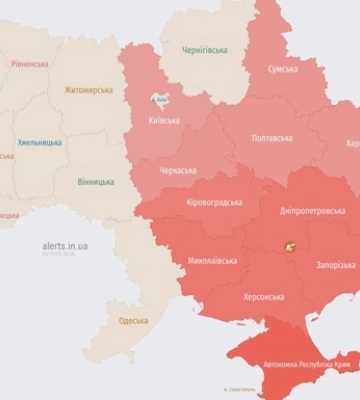 На юге Украины объявлена воздушная тревога
