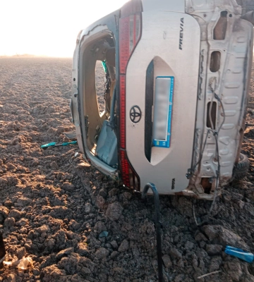 На Волині внаслідок ожеледиці перекинувся автомобіль (Фото)