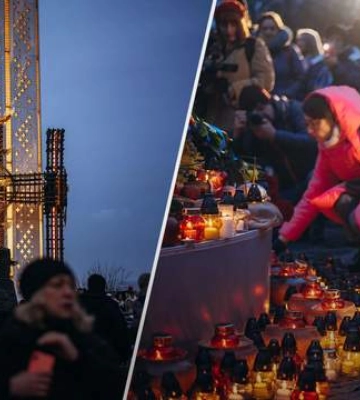 Україна пам'ятає: зворушливі фото, як у Києві вшановують жертв Голодомору