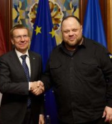 Голова Верховної Ради України Руслан Стефанчук зустрівся з Президентом Латвійської Республіки Едгарсом Рінкевичсом