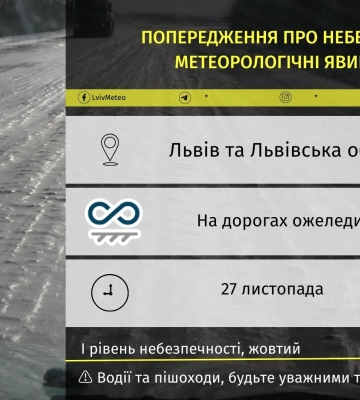 Сніг та ожеледиця: якою буде погода на Львівщині у понеділок