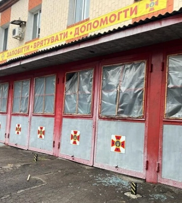 У двох областях унаслідок обстрілів пошкоджені будівлі пожежних частин
