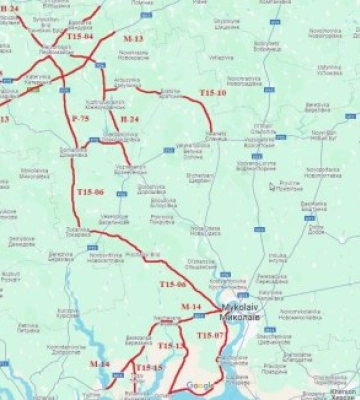 Станом на 22:00 26 листопада в Миколаївській області заборонено рух автотранспорту наступними автомобільними дорогами державного значення Станом на 22:00 26 листопада в Миколаївській області заборонено рух автотранспорту наступними автомобільними дорогами державного значення