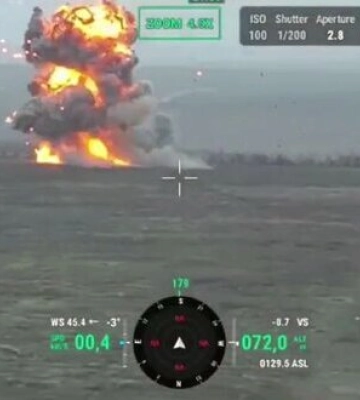 На Запоріжжі підірвалась БМП-3 російських загарбників. ВIДЕО