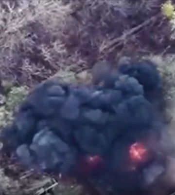 З&#039;явилося ефектне відео знищення 2С3 &quot;Акація&quot; точним пострілом захисників