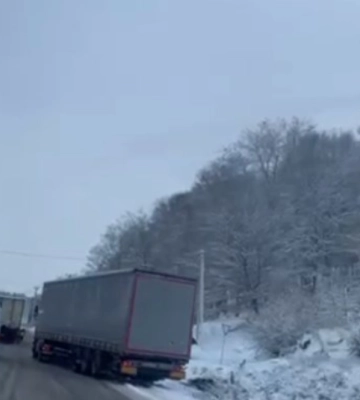 Фуры &quot;слетают&quot; с дорог: на Закарпатье и во Львовской области метель парализовала движение транспорта (видео)