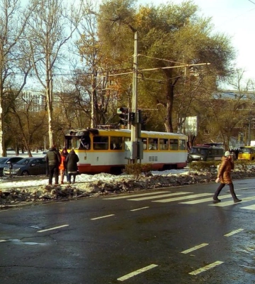 В Одесі горів трамвай
