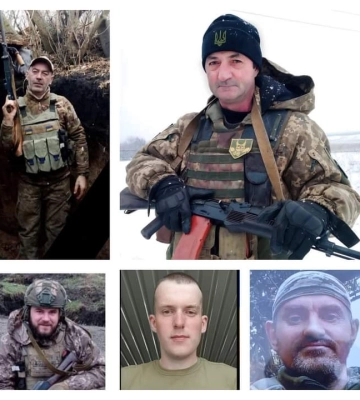 На Рівненщині провели в останню дорогу п’ятьох мужніх захисників України