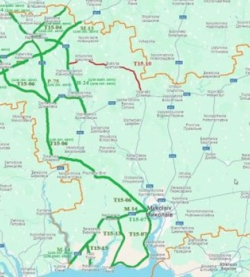 Знімається обмеження руху на ділянках доріг Миколаївської област