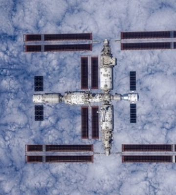 Китай уперше показав свою космічну станцію у високій роздільній здатності