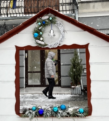 У Франківську облаштували святкову фотозону
