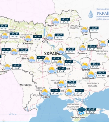 В Україні буде морозно, сухо та слизько: прогноз погоди на 4 грудня у Дніпрі