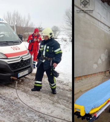 На Коломийщині автомобіль швидкої застряг на дорозі. Знадобилася допомога рятувальників