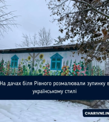 На дачах біля Рівного розмалювали зупинку в українському стилі (ФОТО)