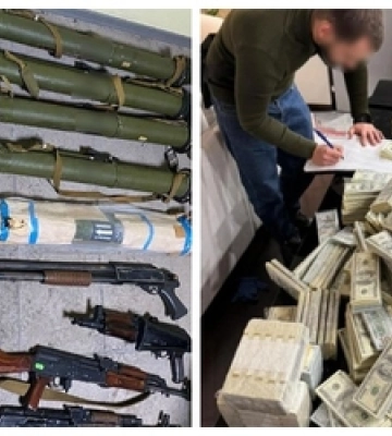 Цілий арсенал та мільйони доларів: у Дніпрі затримали торговців зброєю (фото, відео)
