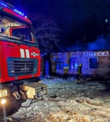 На Одещині згоріла аптека: пожежу гасили понад годину