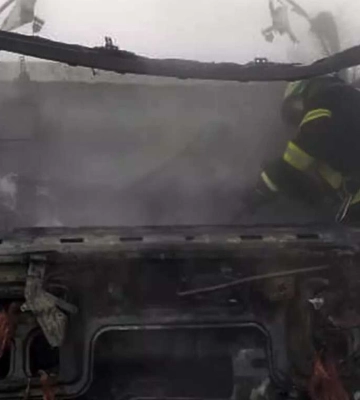 Посеред траси в Кам&amp;#039;янському районі згоріла вантажівка