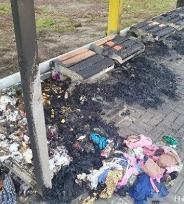 У Дніпрі згорів &quot;меморіал&quot; пам’яті про загиблих від удару РФ