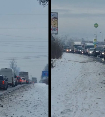 У Франківську через ускладнення погодних умов на дорогах утворились сильні затори