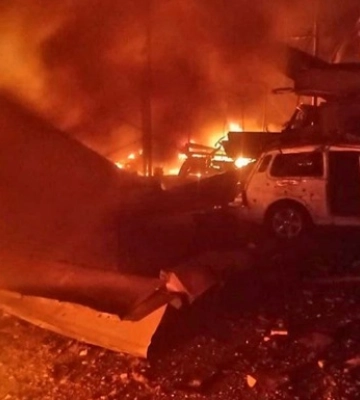 В Одессе обломки сбитых дронов вызвали пожар, есть пострадавшие