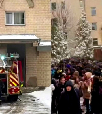 В Киеве произошел пожар в школе на Святошине