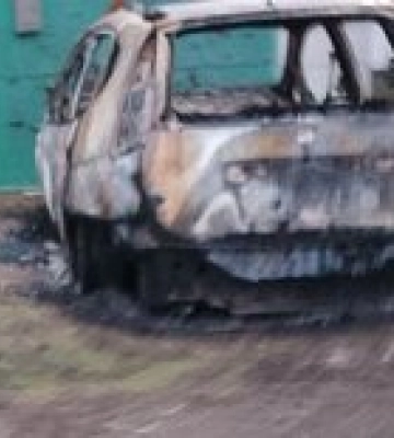 Мариупольские партизаны взорвали машину российского офицера кавказских подразделений: фото