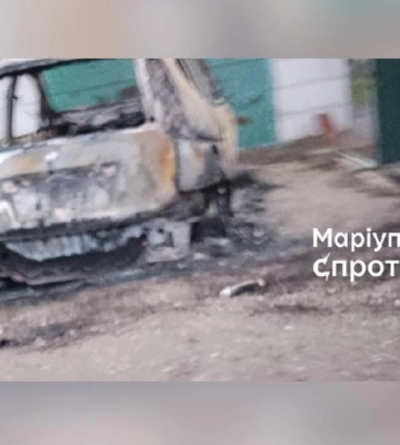 У Маріуполі партизани підірвали авто російського офіцера-окупанта: з&#039;явилися подробиці. Фото