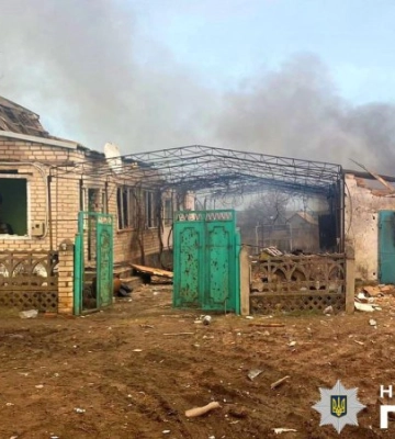 Внаслідок ворожого артобстрілу по Херсонщині постраждали дев&#039;ятеро поліцейських